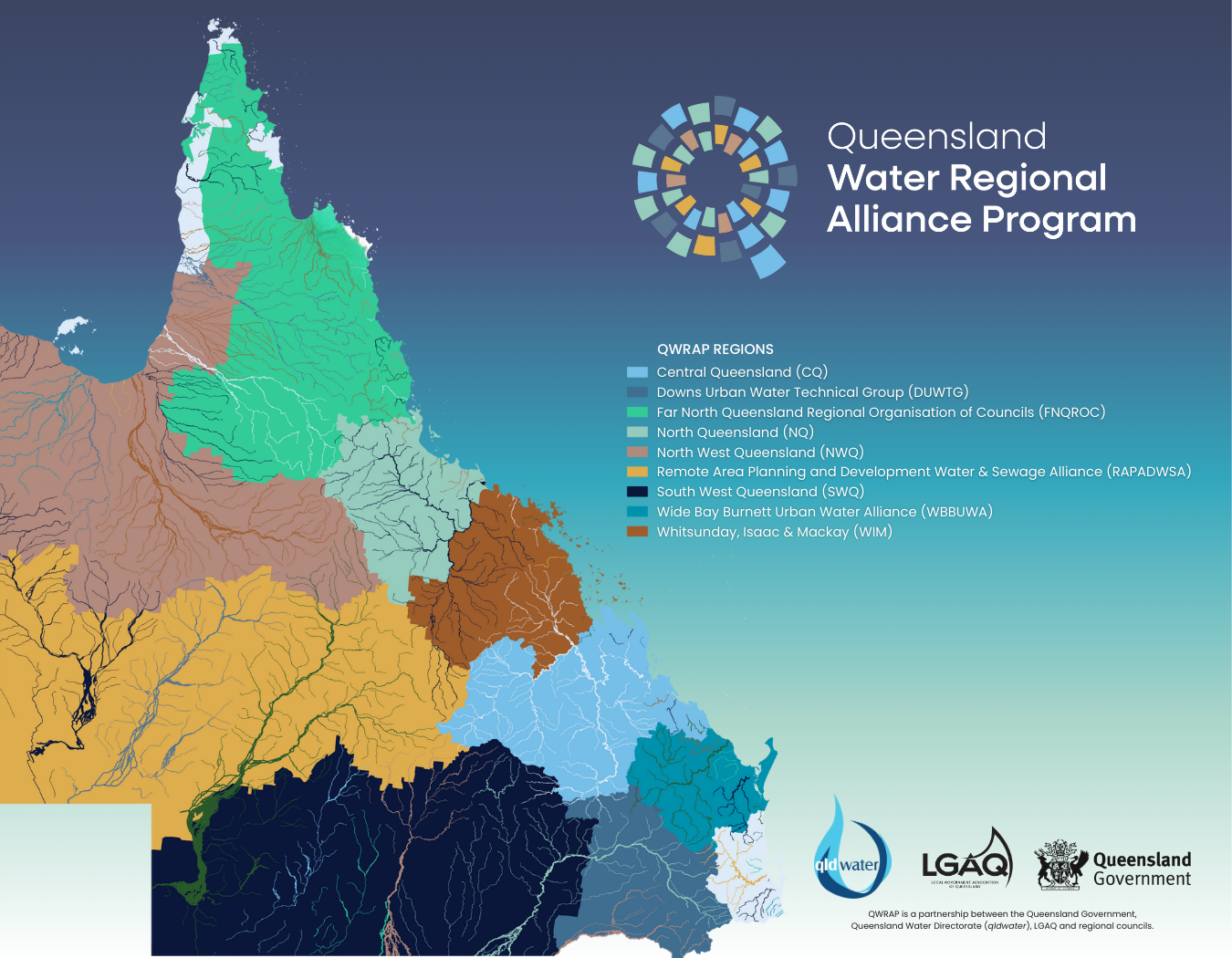Map of QWRAP regions